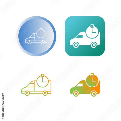 Time Based Delivery Vector Icon