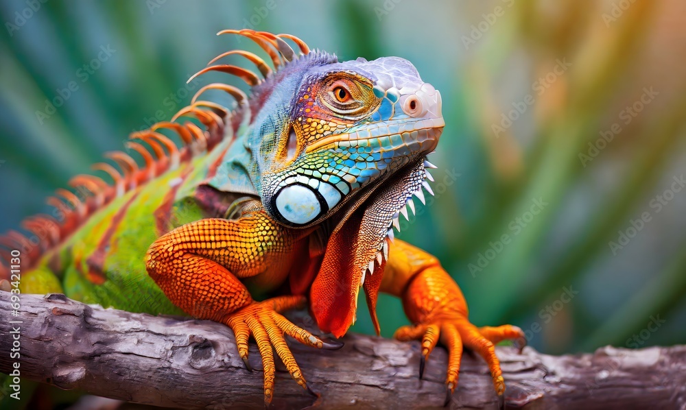 iguana on a branch iguana on a branch
