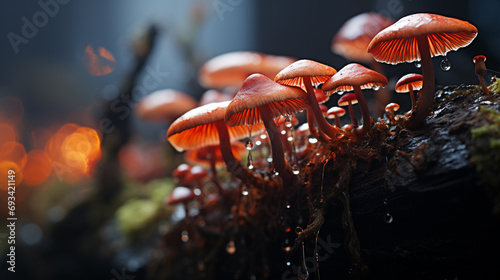 Closeup view of mushroom.