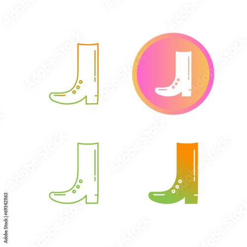 Cowboy Boot Vector Icon