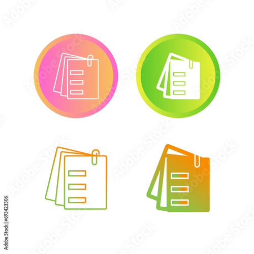 Attached Documents Vector Icon
