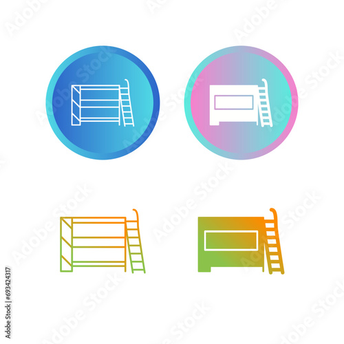 Bunk bed Vector Icon