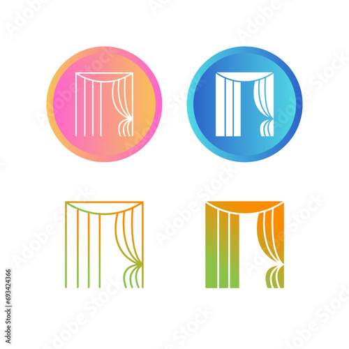 Curtains Vector Icon