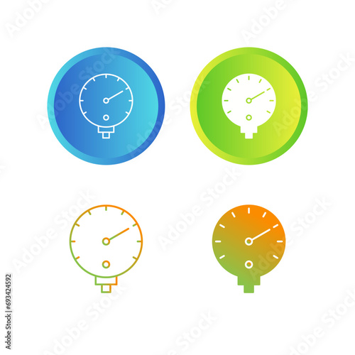 Pressure Gauge Vector Icon