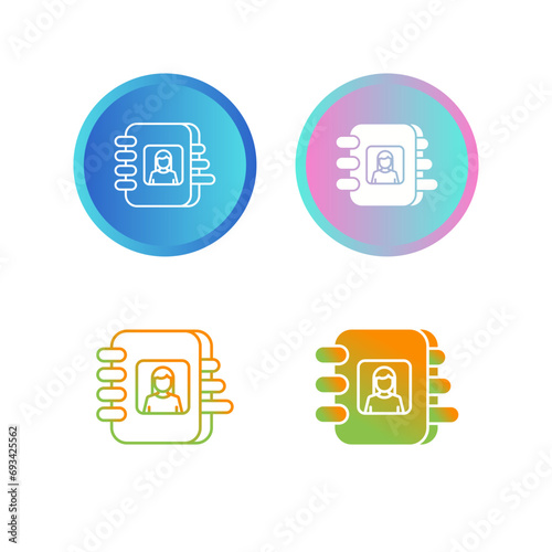 Phone Book Vector Icon