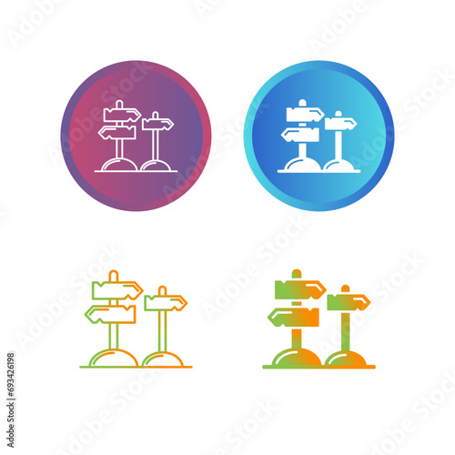 Directions Vector Icon