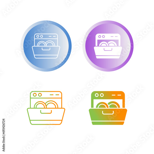 Dishwasher Vector Icon