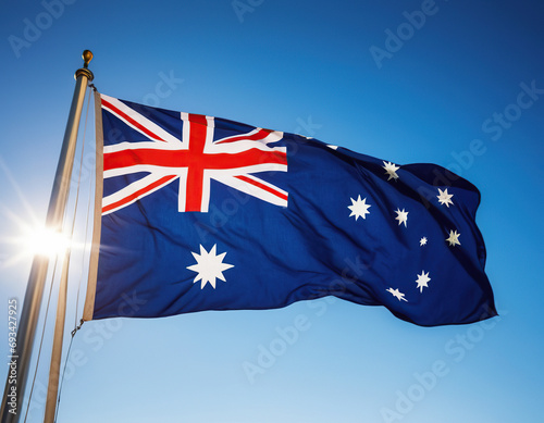 australian flag against sky © pecherskiydotkz