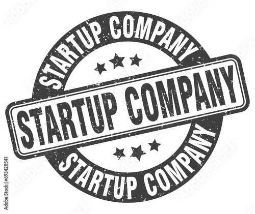 startup company stamp. startup company label. round grunge sign