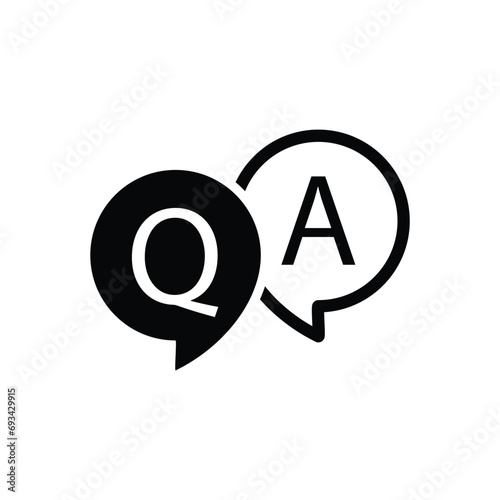 qa q a icon vector faq sign ask answer icon