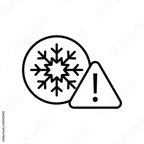 snow danger icon  vector, snowflake sign