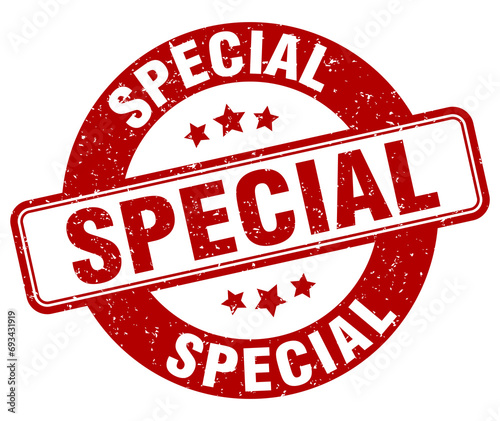 special stamp. special label. round grunge sign