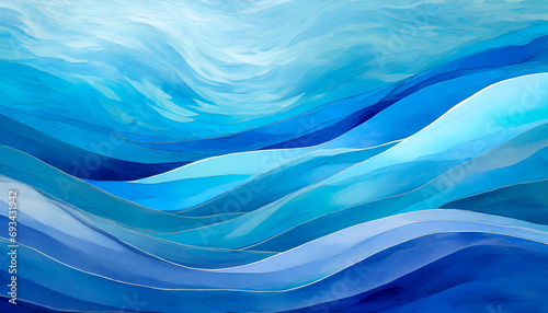 Background image inspired by blue sea waves photo