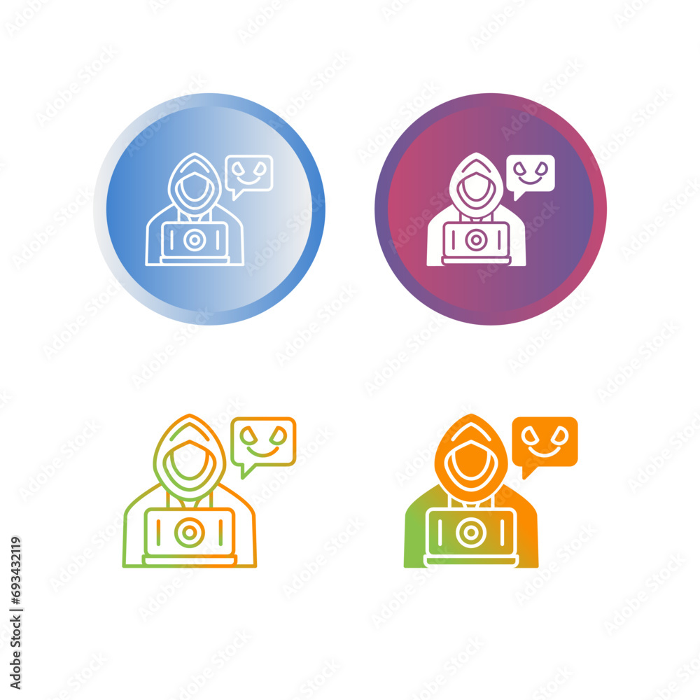Cyber Attack Vector Icon Cyber Attack Vector Icon