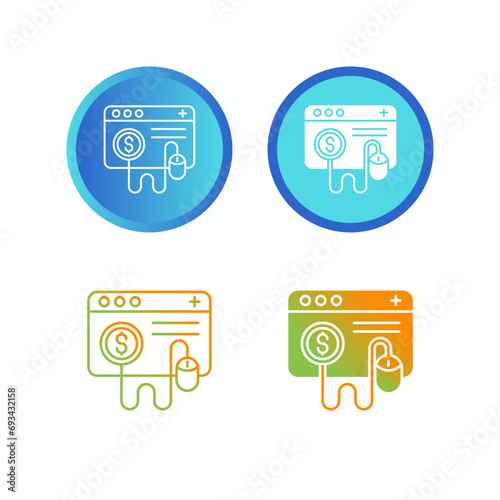 Pay Per Click Vector Icon
