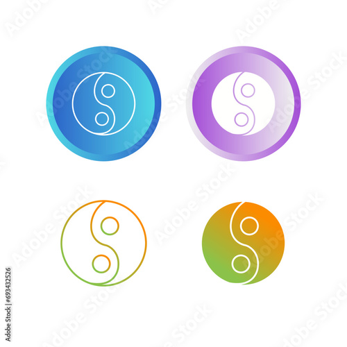 Yin Yang Vector Icon