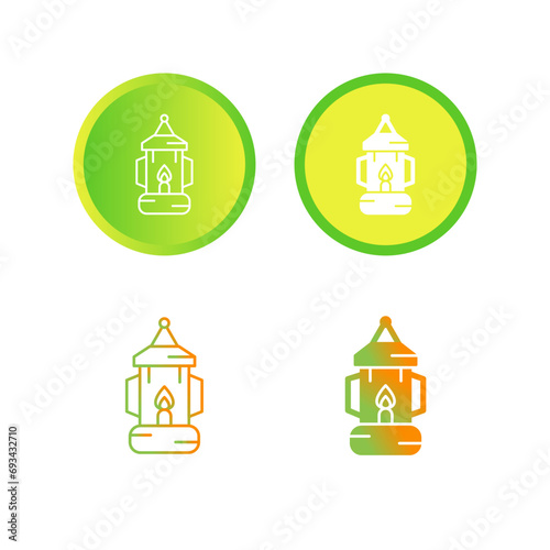 Oil Lamp Vector Icon