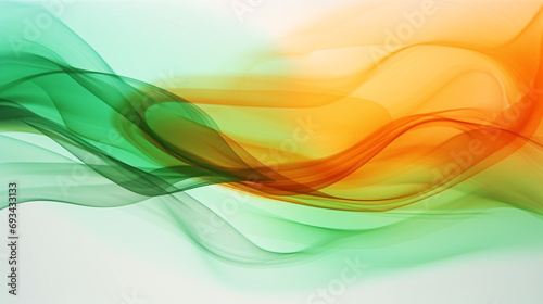 Abstract orange and green steam or smoke cloud, background wallpaper