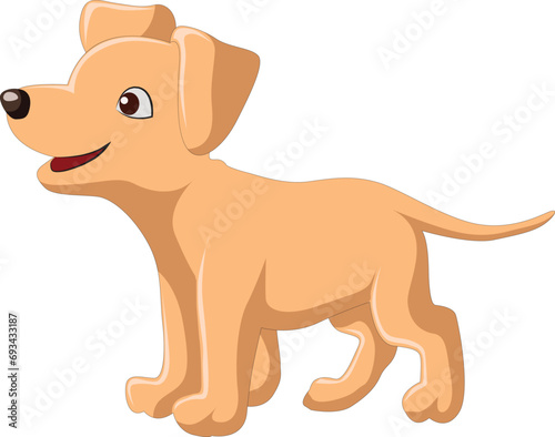 Cute puppy isolated vector illustration