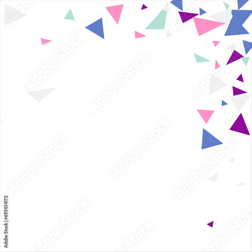 Colored triangles abstract geometric pattern with. Can be used as poster, banner, border, background, wallpaper, card, print, web. Vector illustration
