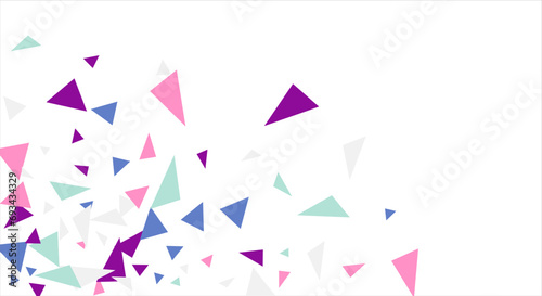 Colored triangles abstract geometric pattern with. Can be used as poster, banner, border, background, wallpaper, card, print, web. Vector illustration