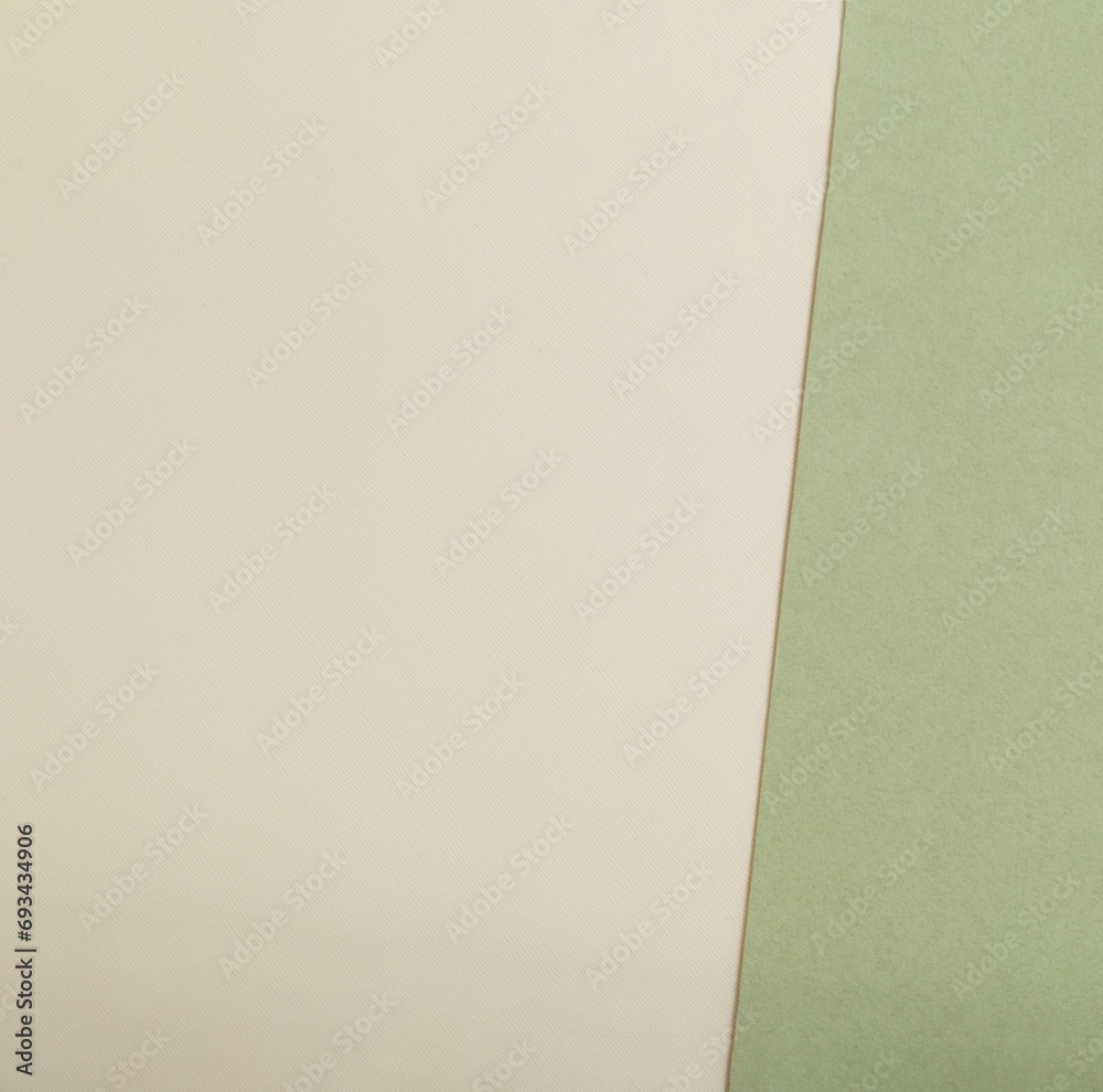  beige and green sheets of paper