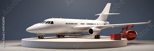 High detailed white airliner or Jet Airplane isolated