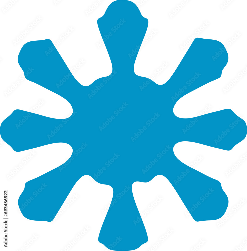 Snowflake vector illustration. Christmas snow flake symbol design elements