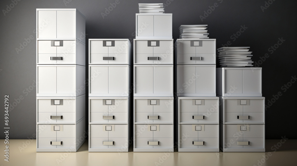 White Office Storage Filing Vertical Box Holders