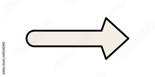 Minimalist vector arrow direction