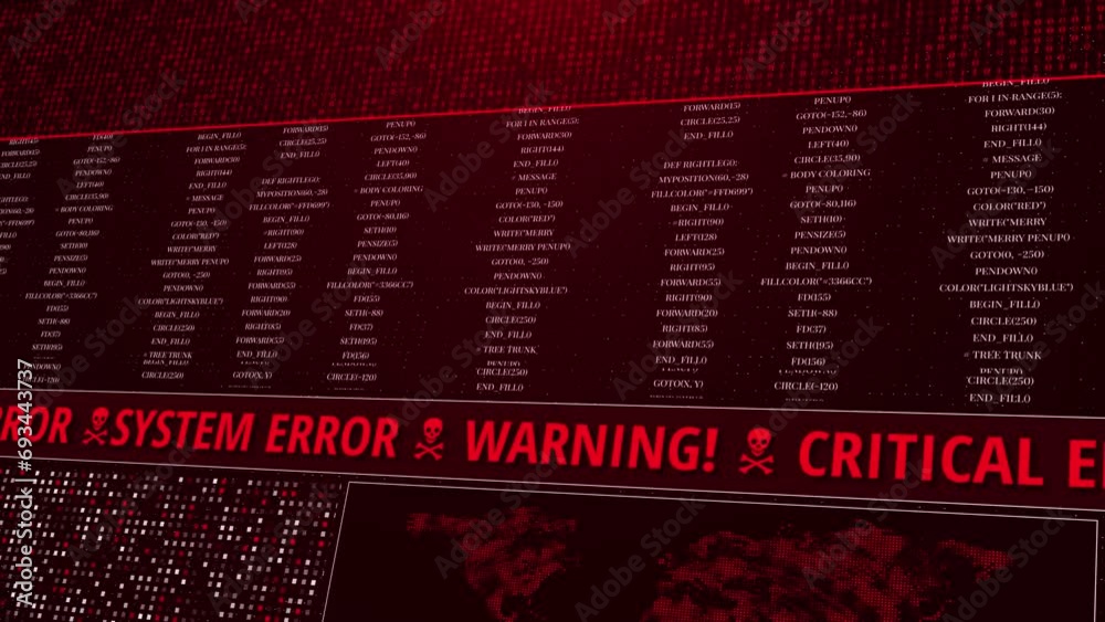 4K System error virus attack error antonymous hacker online data hacking VPN Network, cybersecurity internet privacy technology. computer cyber crime scam protection, identity privacy antivirus 3D