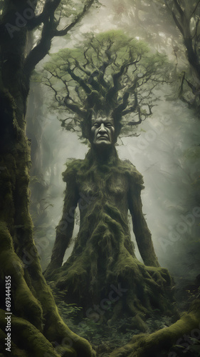 Magical mythology the tree fearful spirit creature monster