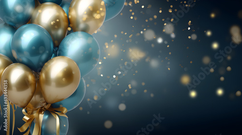 Festive background with balloons for the holiday photo