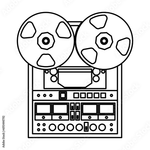 Reel to reel tape Icon For Logo And More