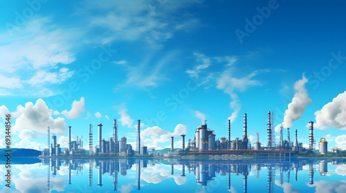 Fuel and Power Industry-themed Background  Illustrating the Dynamic Landscape of Energy Production.