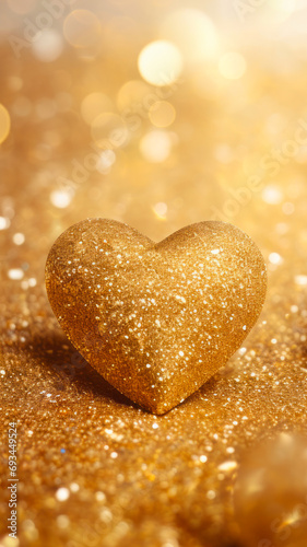 Cute sparkly gold glitter hearts