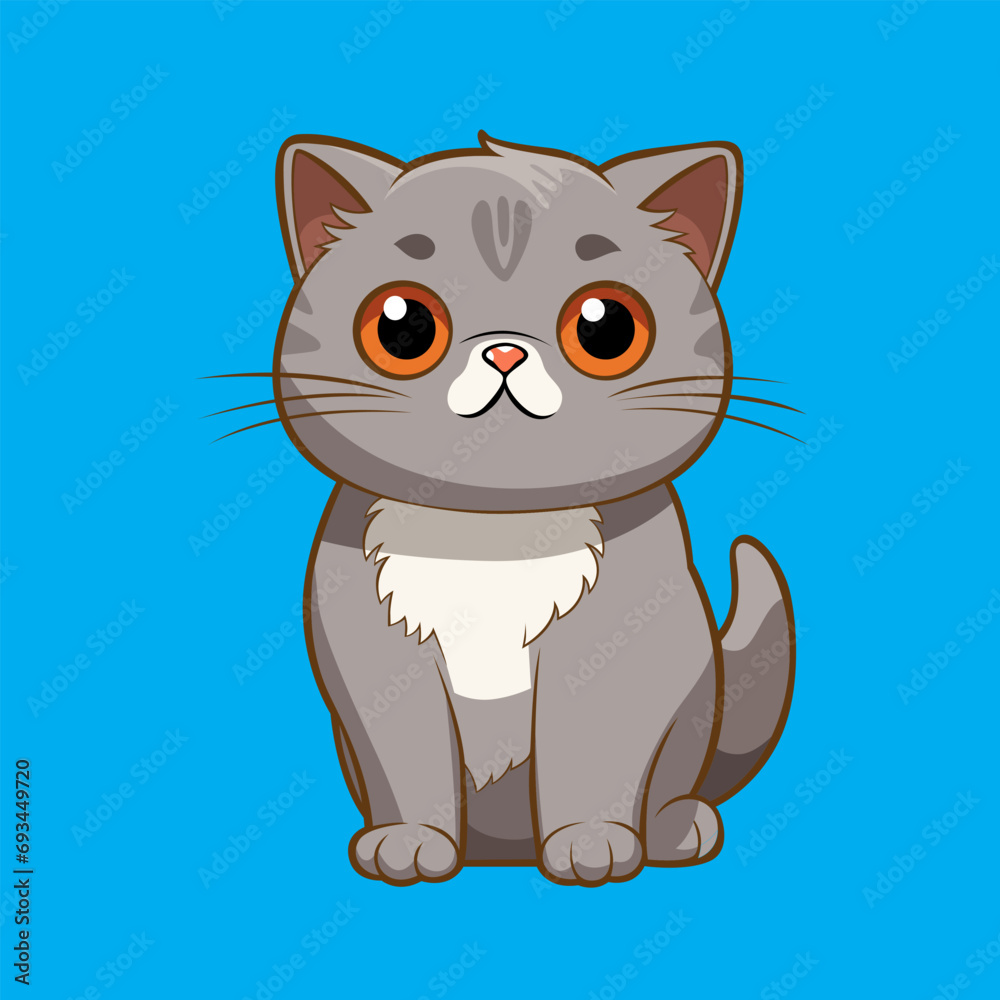 Obraz premium cat cute illustration