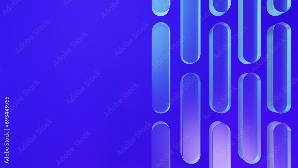 3D rendered glass shapes a bright background. A minimal abstract scene with geometrical forms. Illustration of abstract flow, data and processes. 3D rendered glass shapes a bright background. A minimal abstract scene with geometrical forms. Illustration of abstract flow, data and processes.