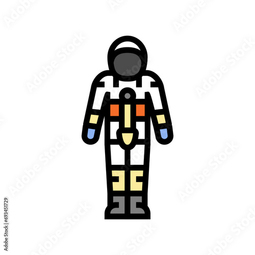 spacesuit space exploration color icon vector. spacesuit space exploration sign. isolated symbol illustration