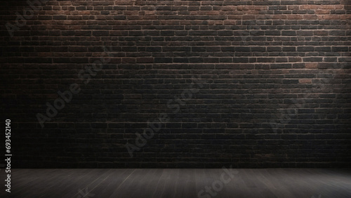 black brick wall texture  dark background