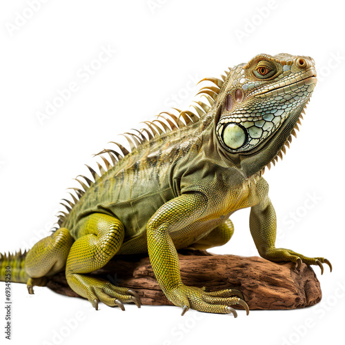 Majestic Iguana in Studio on white background © JoseLuis