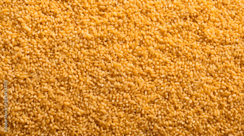 Full Frame of Brown Rice, Capturing the Beauty of Ripening Grains in Abundance.