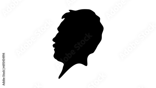 David Livingstone, black isolated silhouette photo