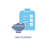 meal planning concept line icon. Simple element illustration. meal planning concept outline symbol design.