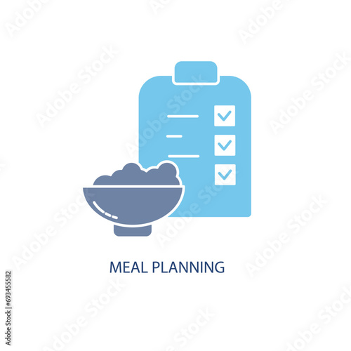 meal planning concept line icon. Simple element illustration. meal planning concept outline symbol design.