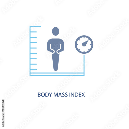 Body Mass Index concept line icon. Simple element illustration.Body Mass Index concept outline symbol design.