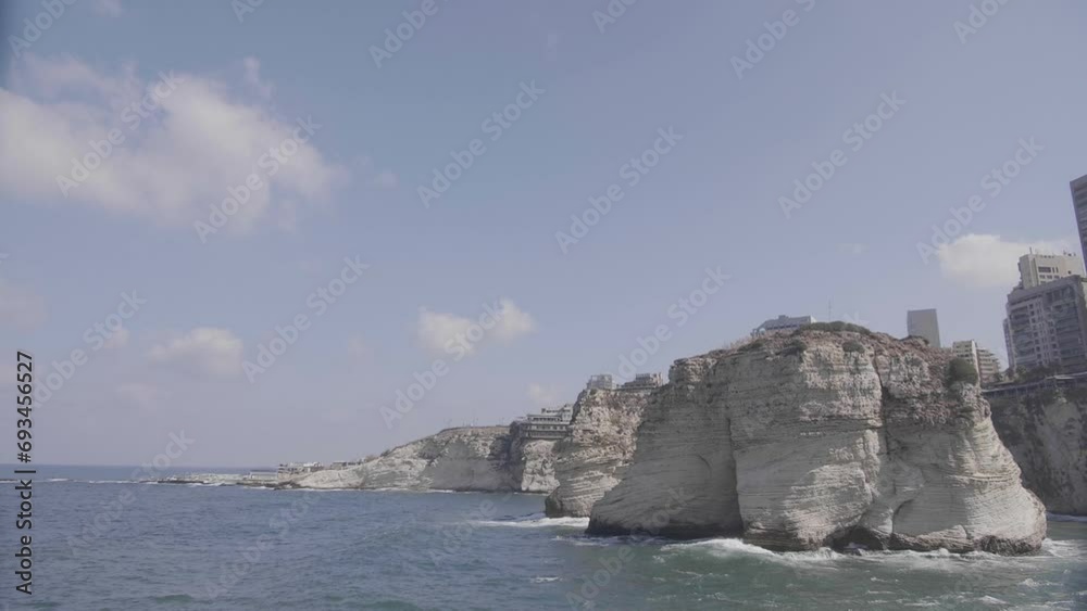 Lebanon Beirut Beach and skyline Lebanon Beirut Beach and skyline