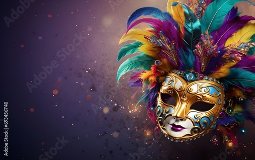 carnival mask on a black background theater, festival, art, decoration, italy, halloween, 
