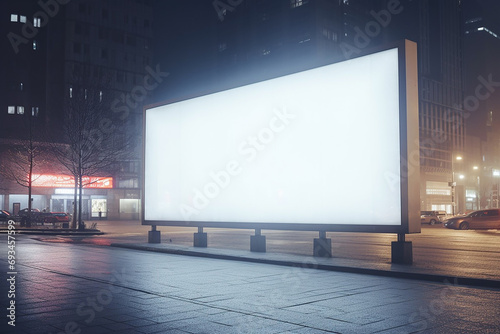 Urban Elegance: White Lightbox Billboards in Unique Framing