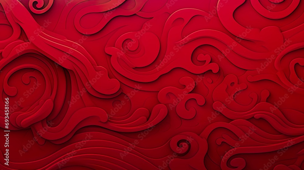 Chinese traditional Background design with abstract pattern in red Background Chinese red textured pattern - obrazy, fototapety, plakaty 